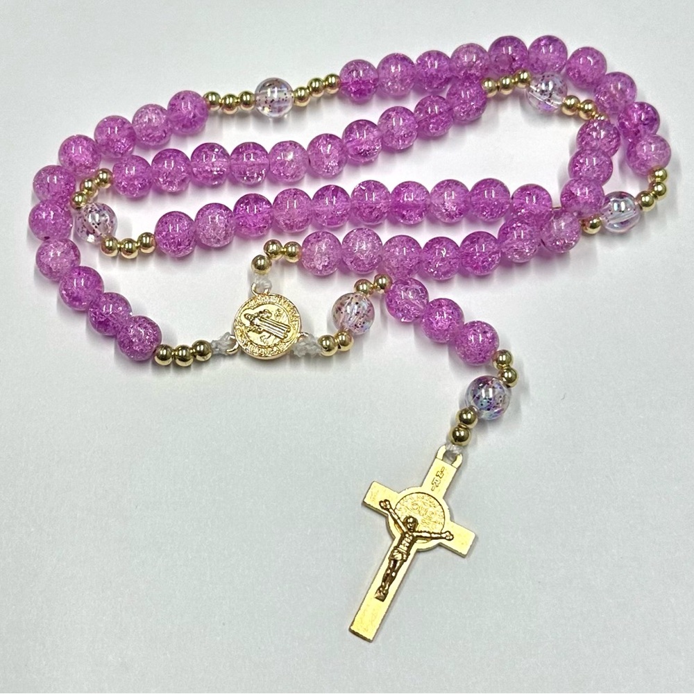 Crackled Beaded Rosary